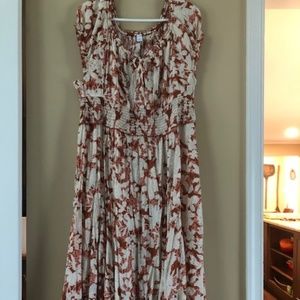NWT Old Navy Floral Boho Ankle Length Dress size XL
